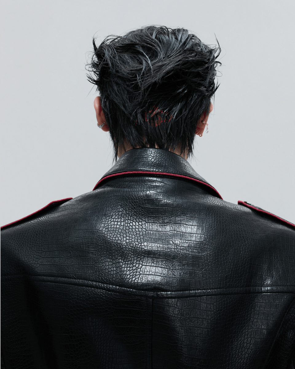 [ArguE CulturE] Noir Blade Leather Trench na2258