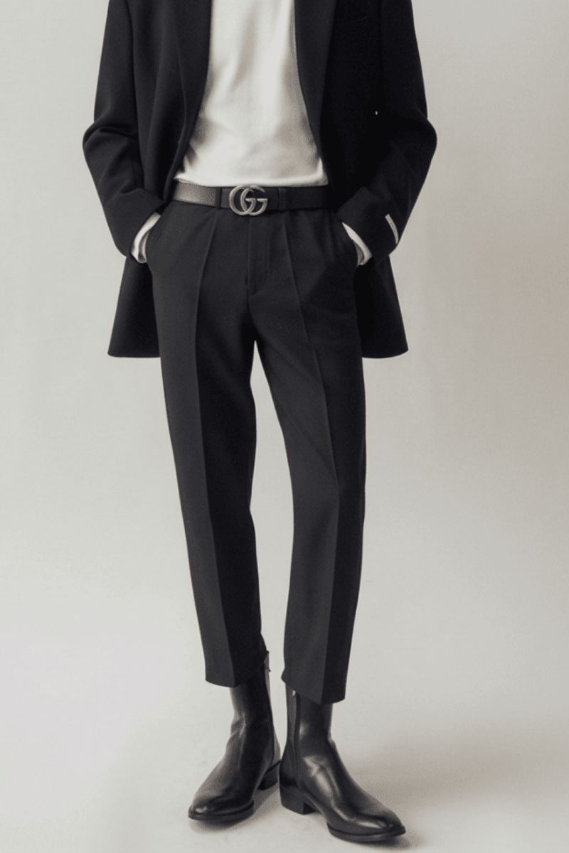 [David&amp;me] 센터 프레스 발목 슬랙스 na19