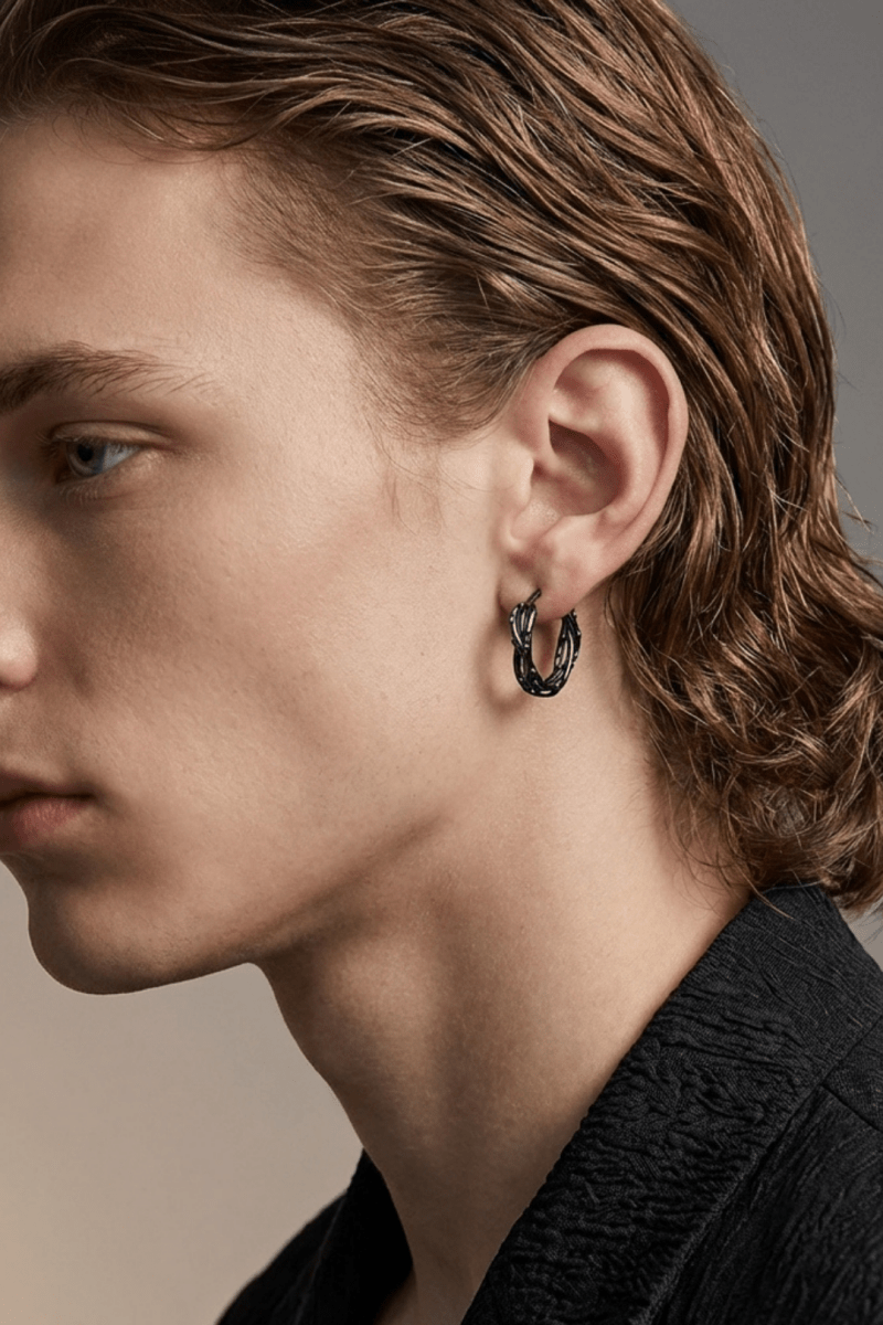 Twist-Detail Hoop Earrings  na2352