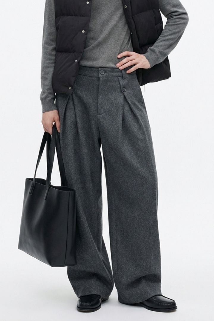 Wide Tuck Slacks na2361
