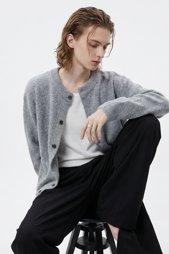 Soft Wool Button Cardigan na2362