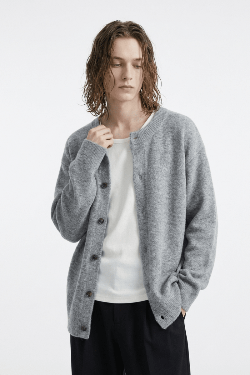 Soft Wool Button Cardigan na2362