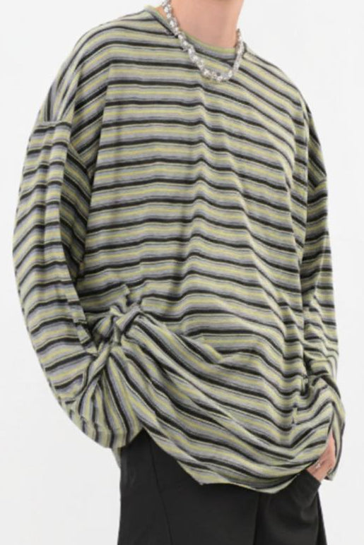 Striped Long-sleeve Tee  na2572
