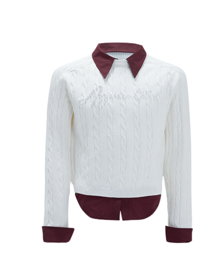 [ArguE CulturE]Pearl Logo Knit Sweater na2267