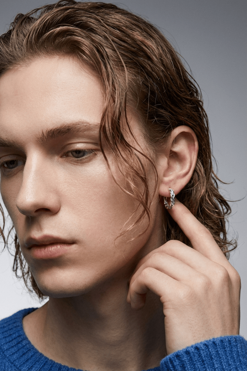 Twist-Detail Hoop Earrings  na2352