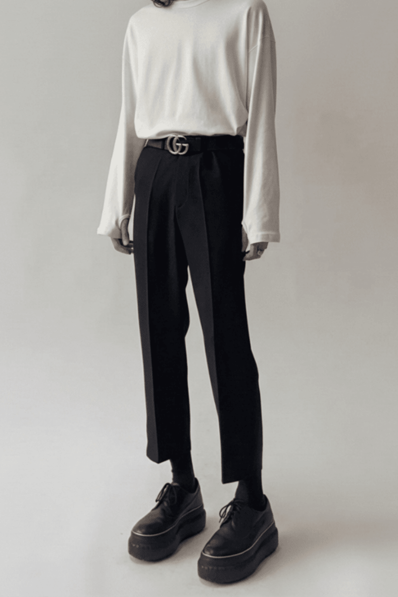 [David&amp;me] 센터 프레스 발목 슬랙스 na19