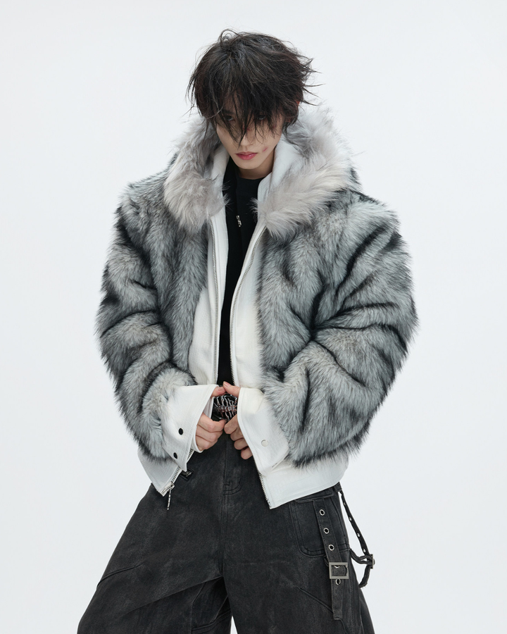 【ArguE CulturE】Back Stud Leather Hood Jacket na2291