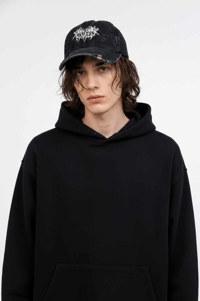 Distressed Washed Logo Dad Cap na2355