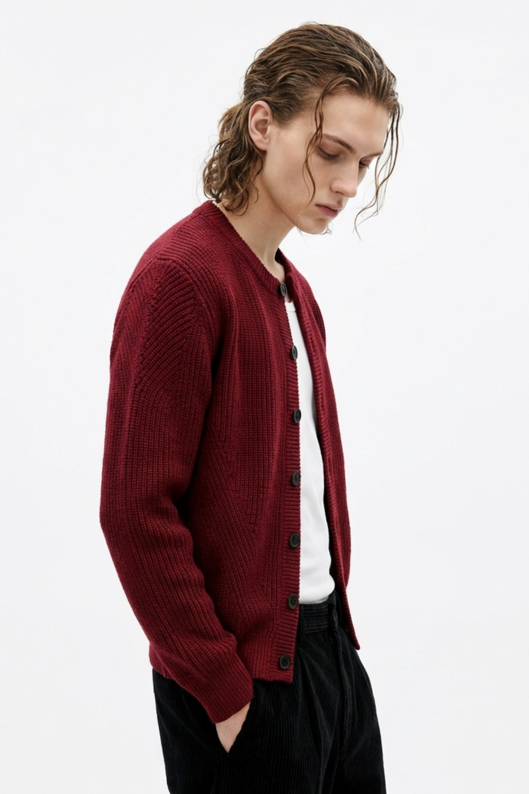 Quiet Rib Knit Cardigan na2363