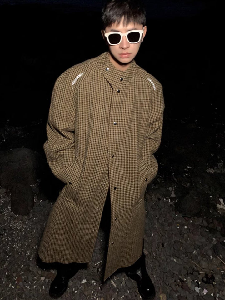 [ESC MAN STUDIO] mid-length wool coat na1616