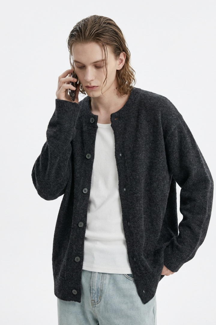 Soft Wool Button Cardigan na2362