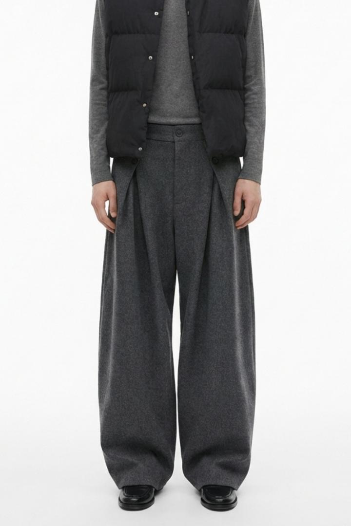 Wide Tuck Slacks na2361