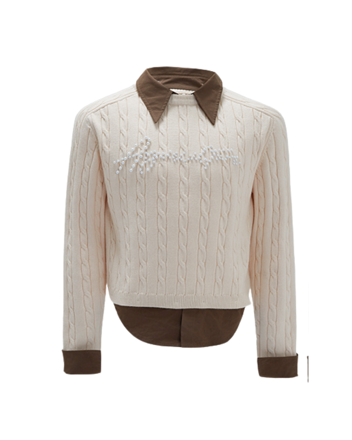 [ArguE CulturE]Pearl Logo Knit Sweater na2267