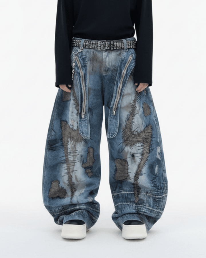 [DARKFOG] wide leg loose jeans na2034