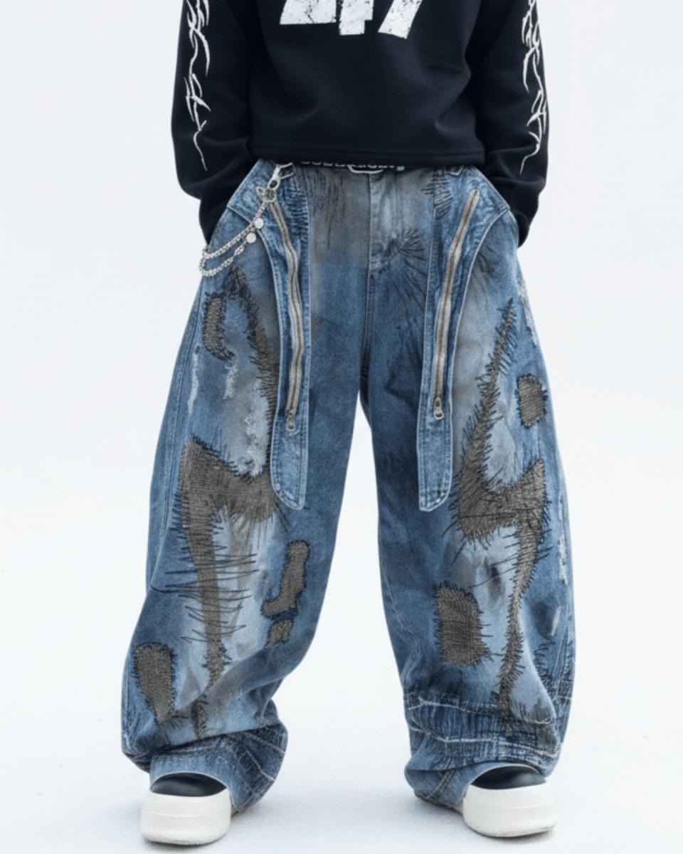 [DARKFOG] wide leg loose jeans na2034