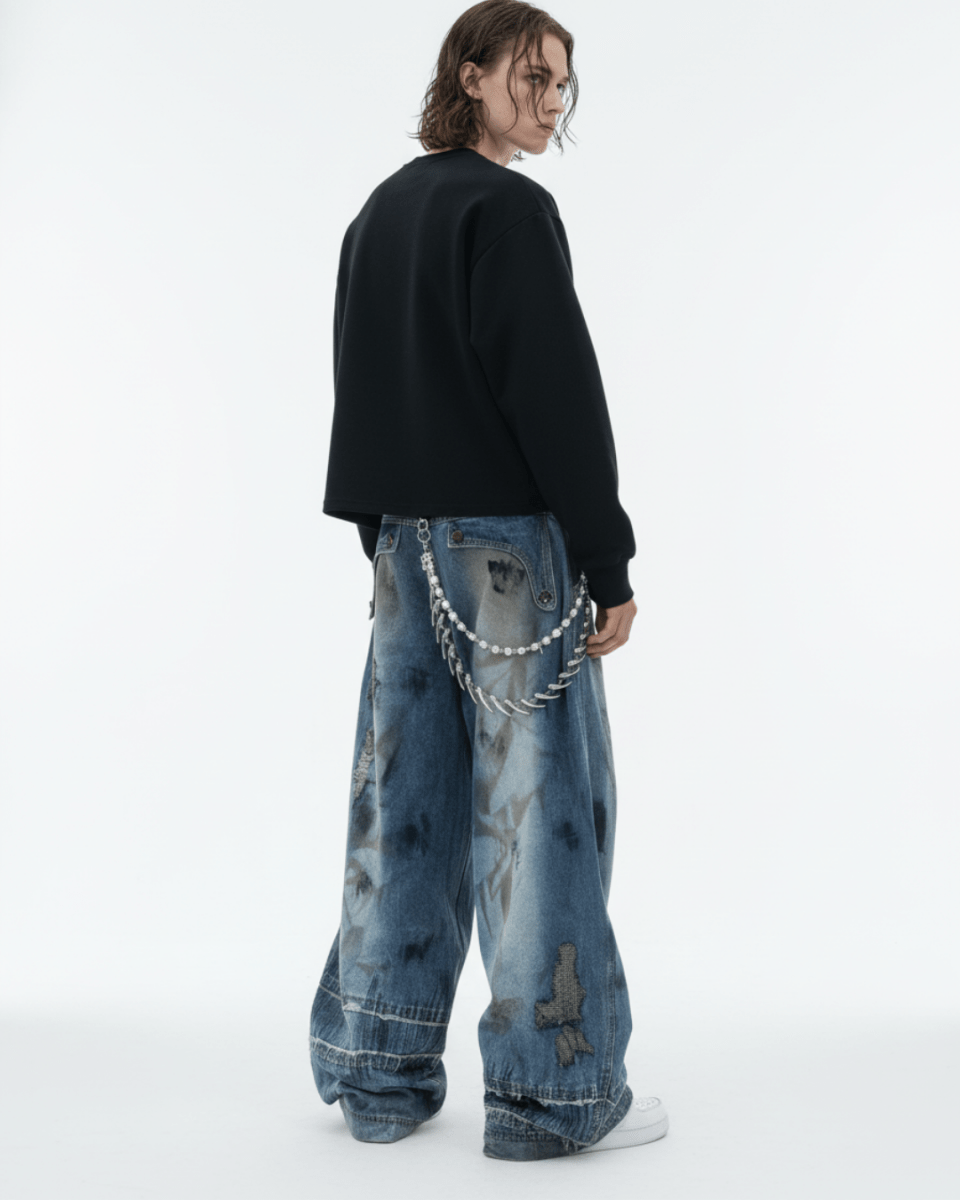 [DARKFOG] wide leg loose jeans na2034