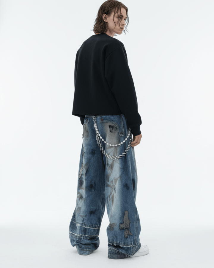 [DARKFOG] wide leg loose jeans na2034