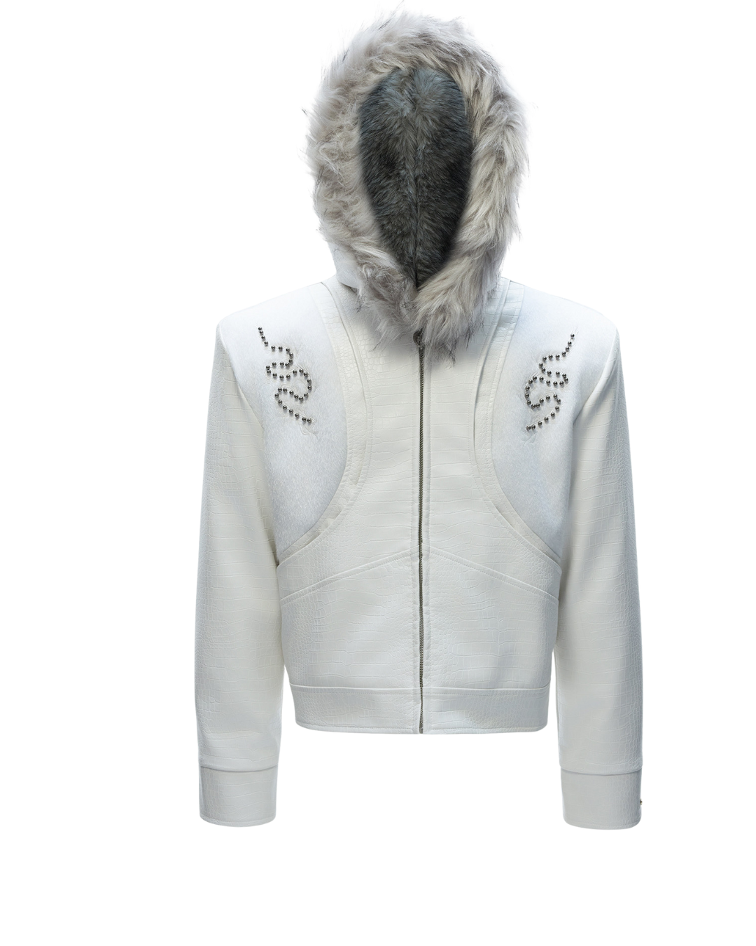 【ArguE CulturE】Back Stud Leather Hood Jacket na2291