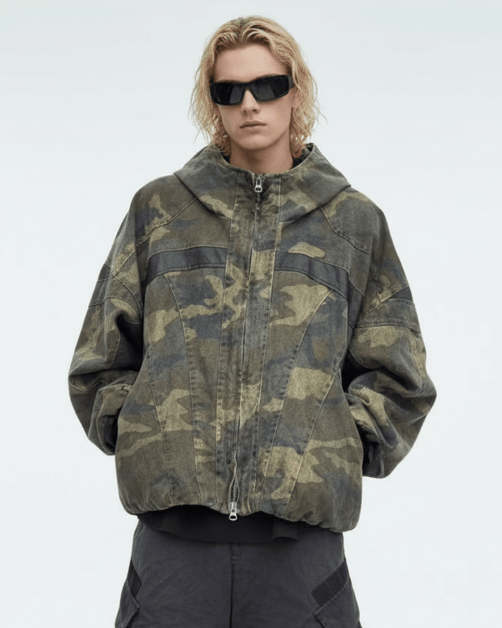 Nanostudio Vintage Wash Military Hooded Blouson (na2201)