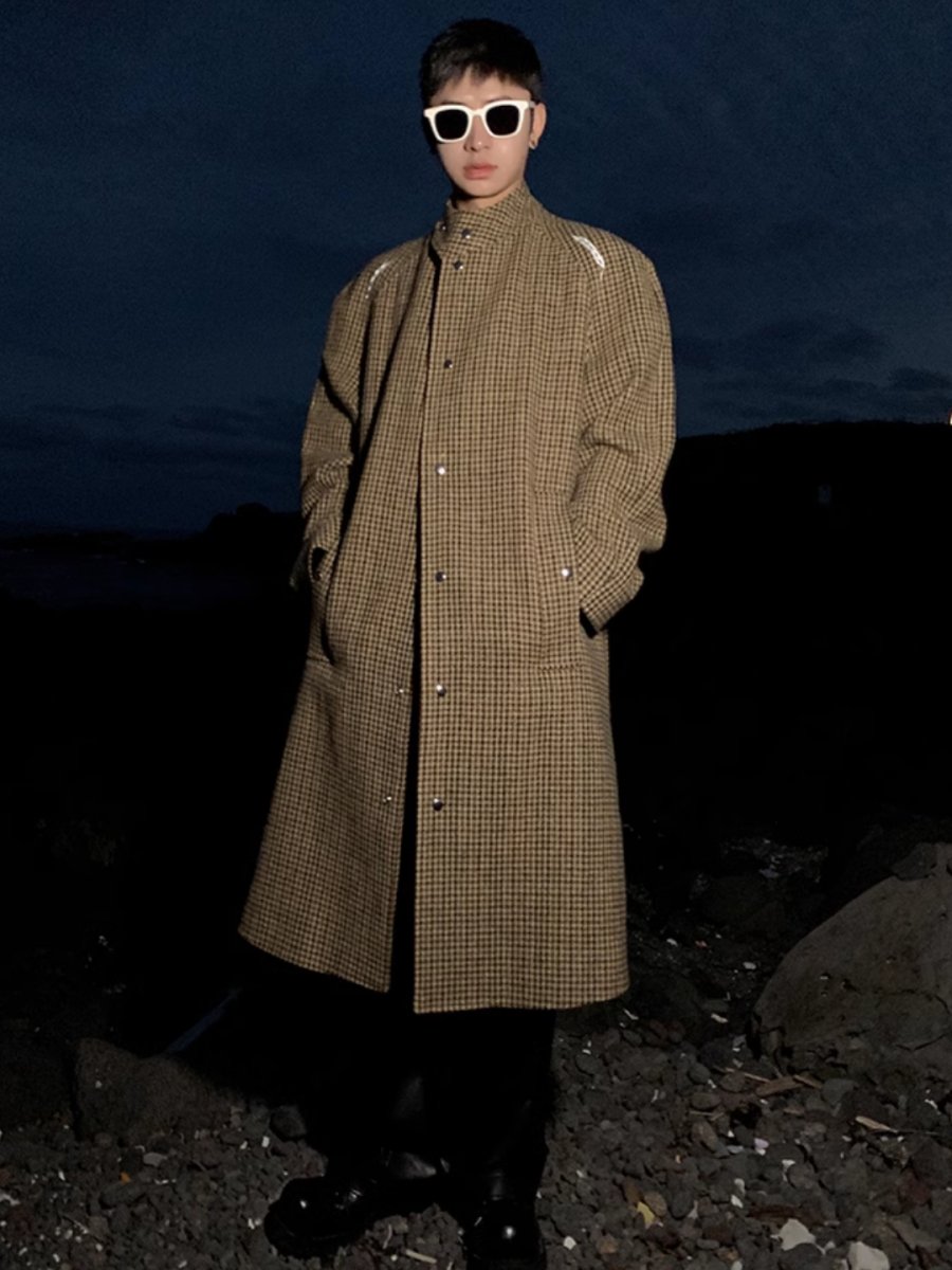 [ESC MAN STUDIO] mid-length wool coat na1616