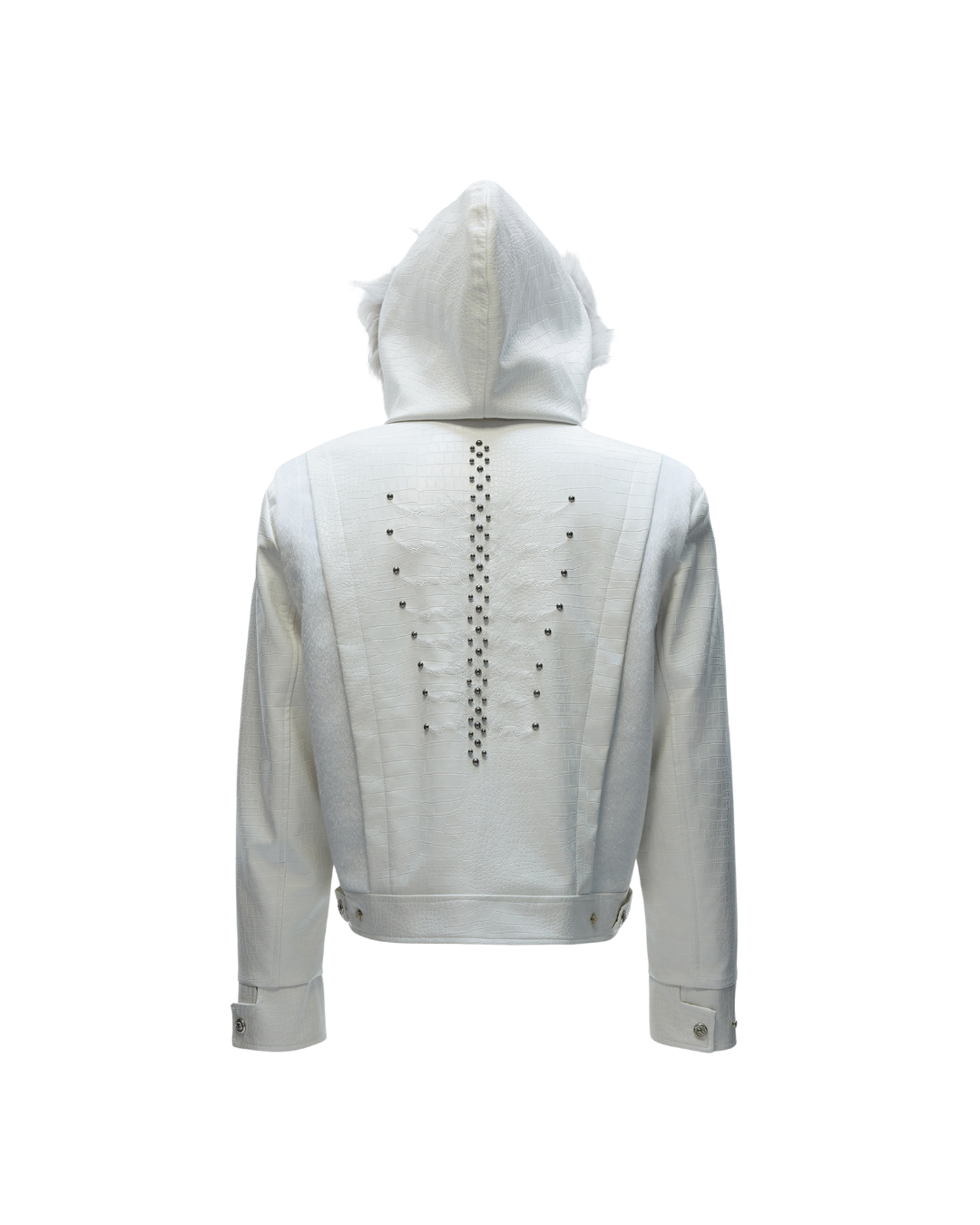 【ArguE CulturE】Back Stud Leather Hood Jacket na2291