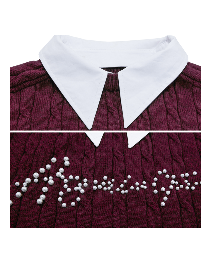 [ArguE CulturE]Pearl Logo Knit Sweater na2267