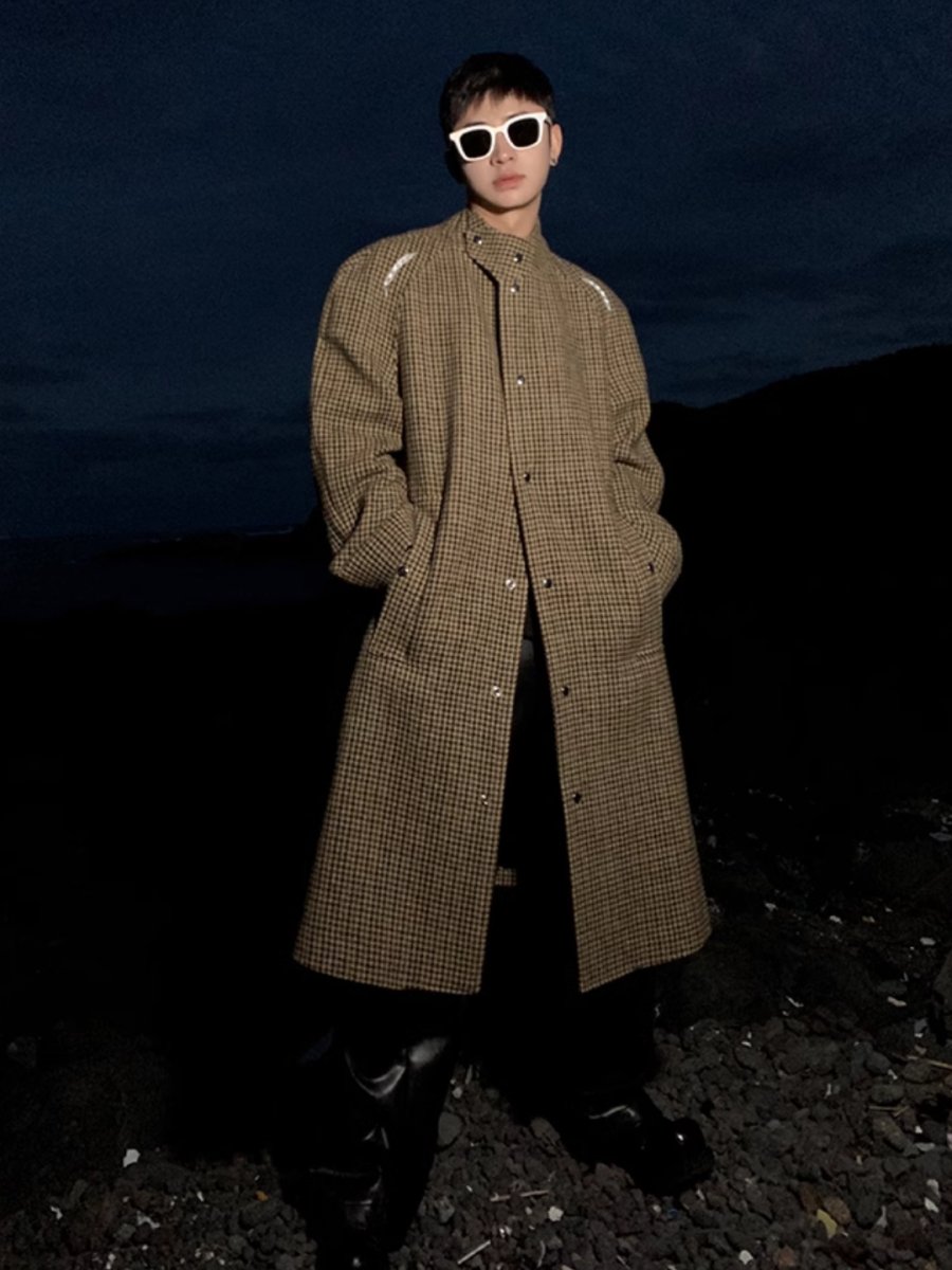 [ESC MAN STUDIO] mid-length wool coat na1616