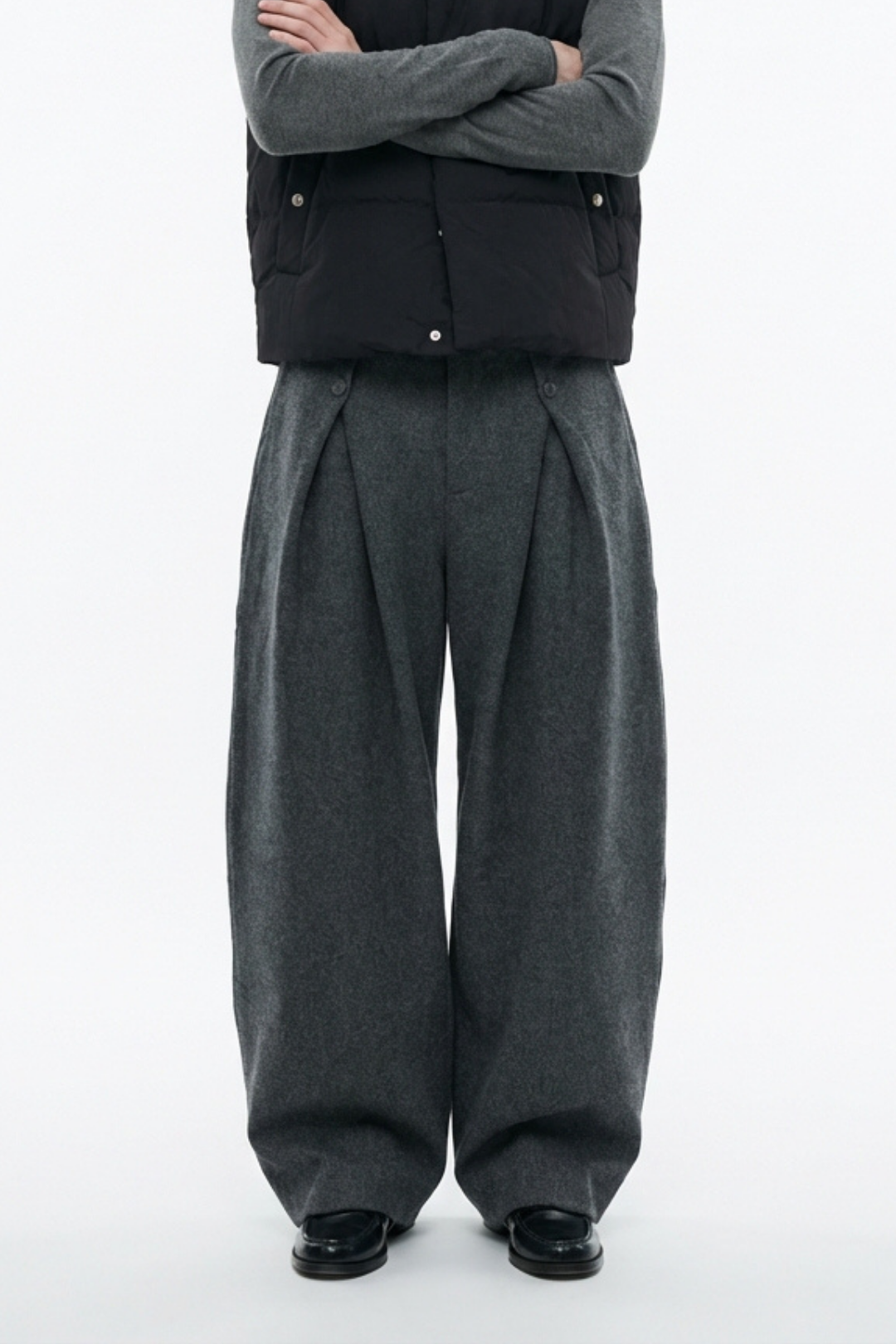 Wide Tuck Slacks na2361