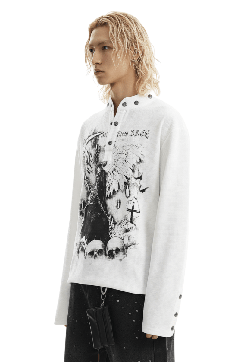 Gothic Reaper Oversized Shirt  na2390