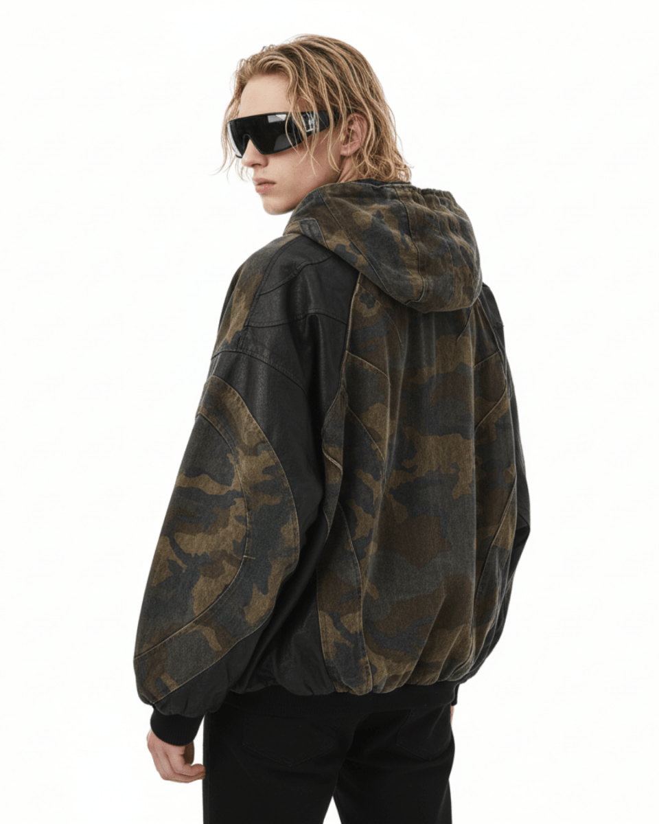 Nanostudio Vintage Wash Military Hooded Blouson (na2201)
