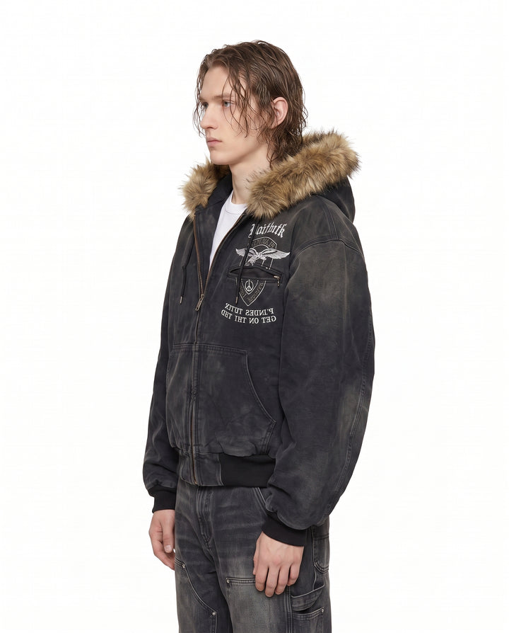 Fur Hooded Jacket na2956