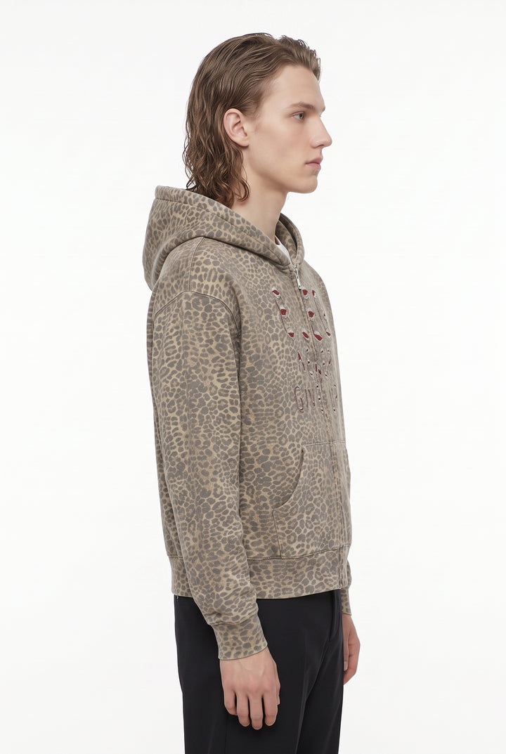 Leopard Zip Hoodie na2821