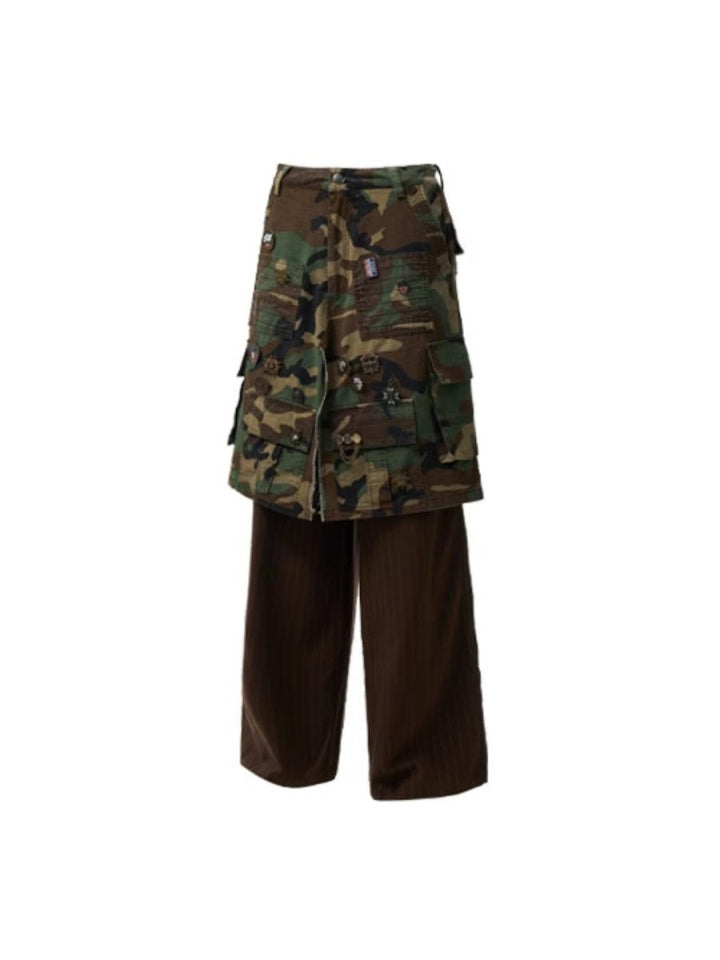 [PEOPLESTYLE] Camouflage Two Piece Pants na1657