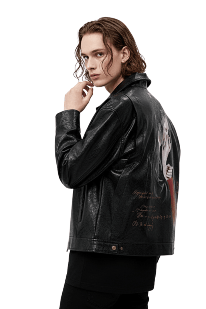 Shadow Portrait Leather Jacket  na2394
