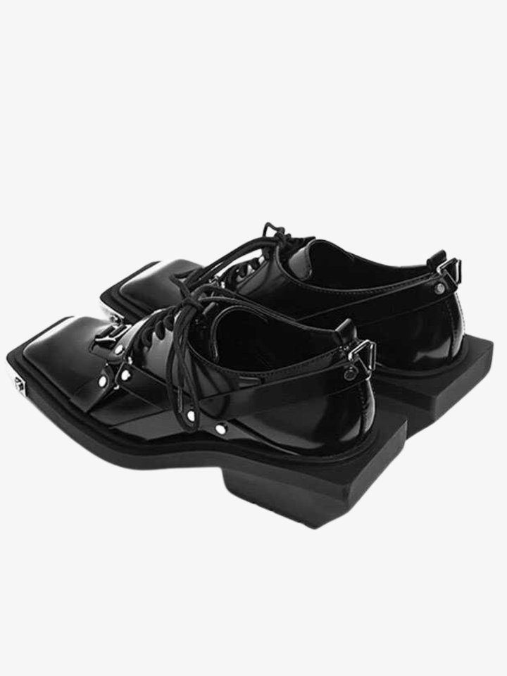 metal head decoration square shoes na1188