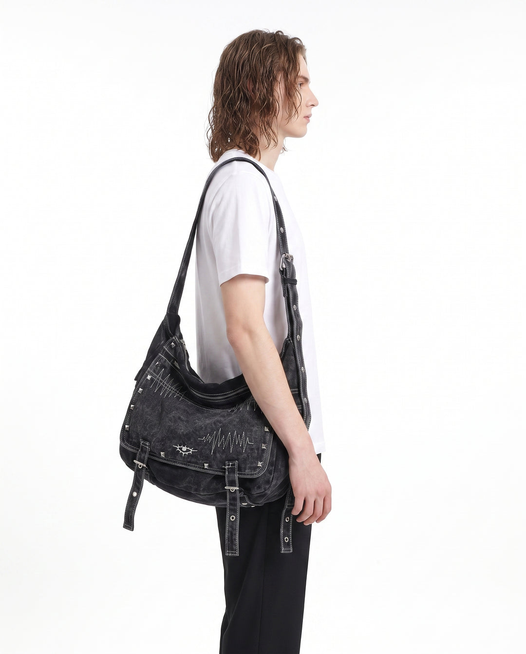 Studded Denim Bag na2927