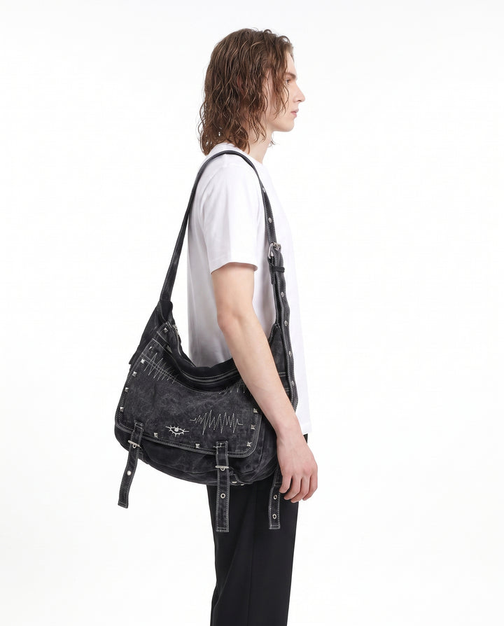 Studded Denim Bag na2927