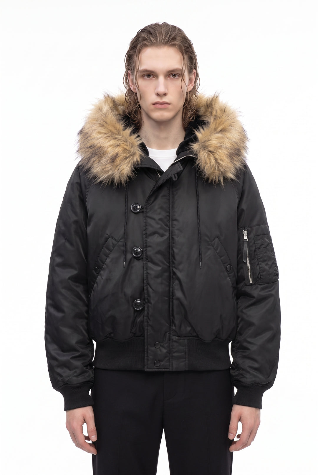 Fur Bomber Jacket na2836