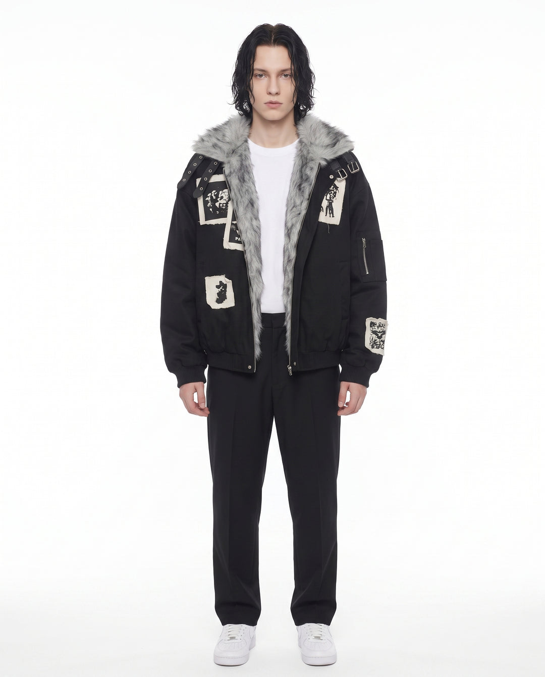 Fur Bomber Jacket na3070
