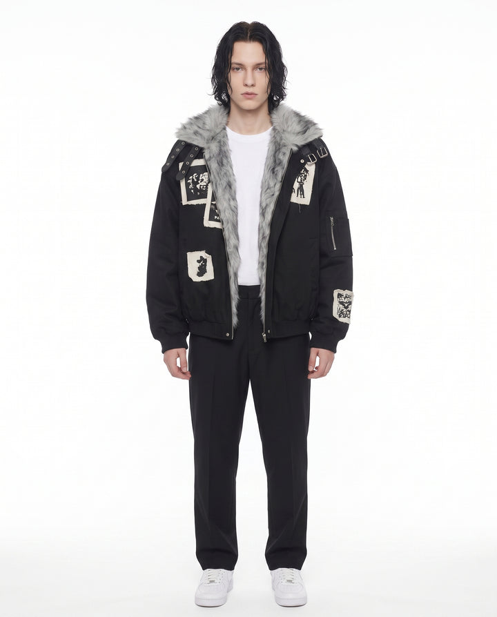 Fur Bomber Jacket na3070
