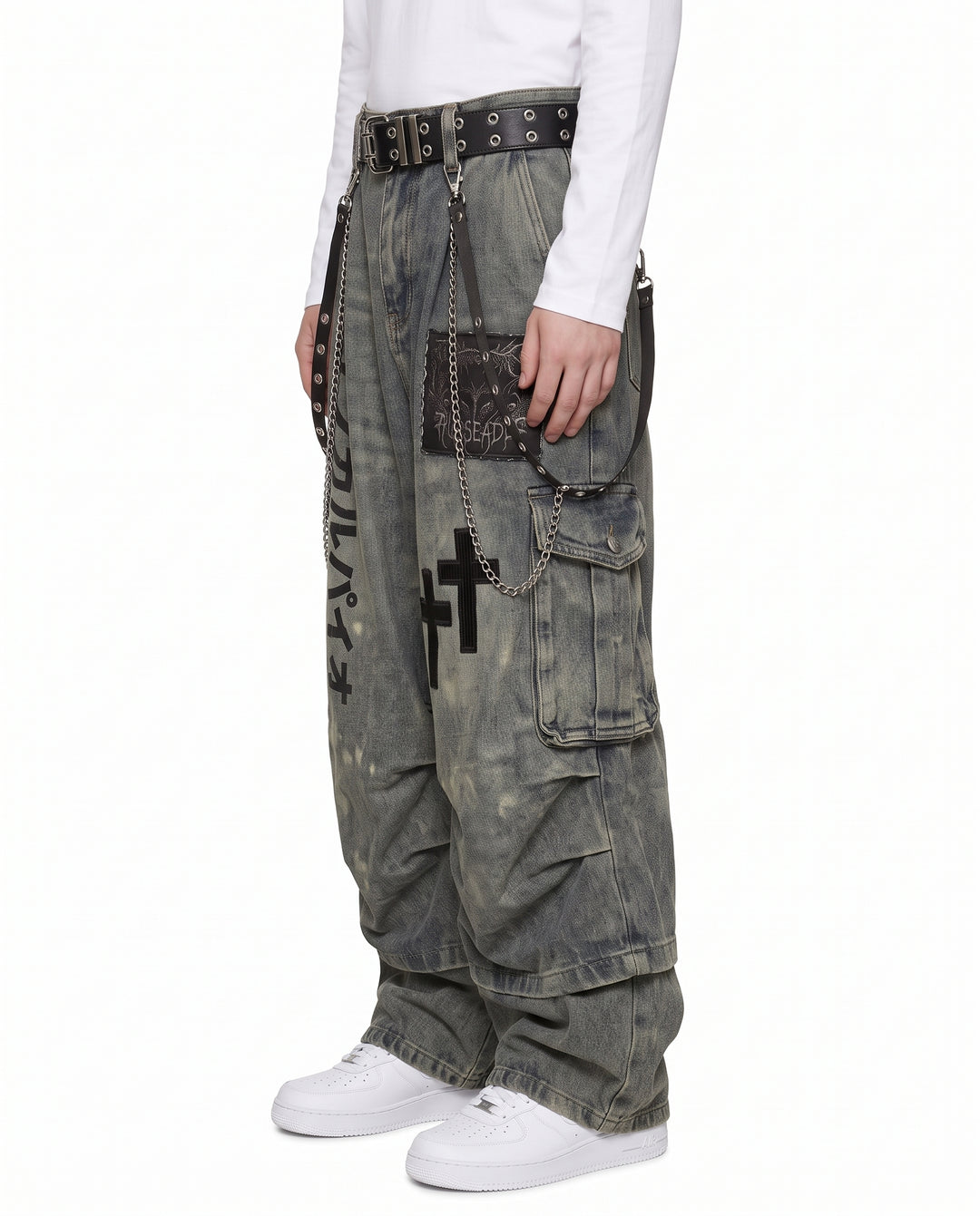 Jeans larghi gotici na3141
