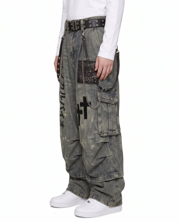 Jeans larghi gotici na3141
