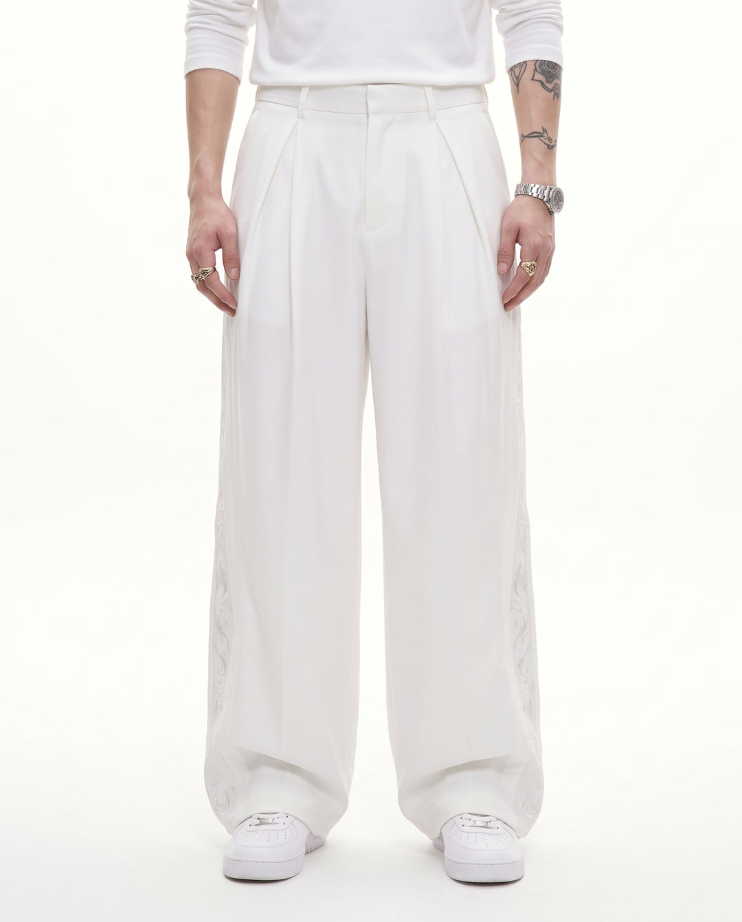 Embroidered Wide Pants na3205