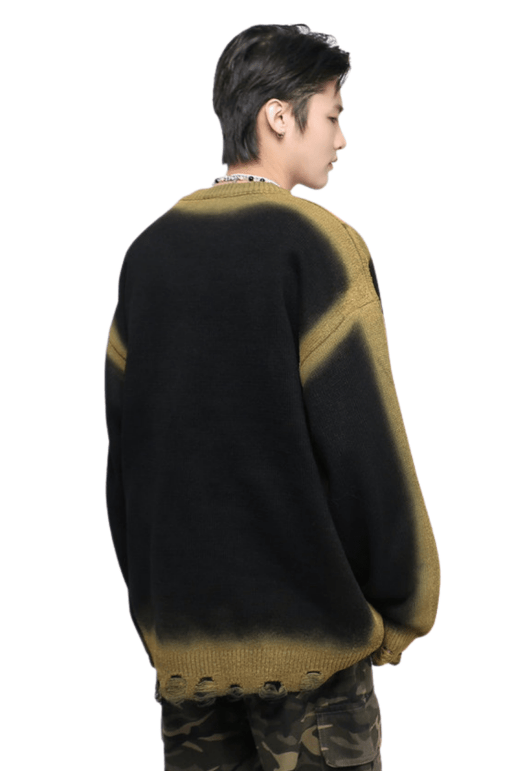 Oversized Number Graphic Knit na2459