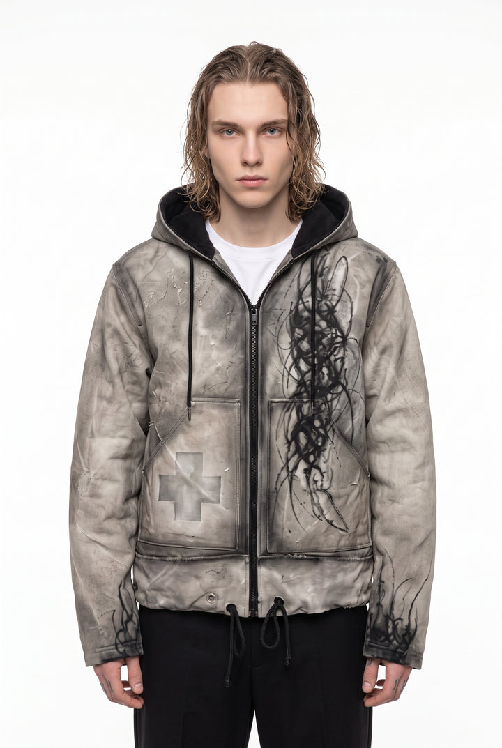 Washed Hooded Jacket na2832