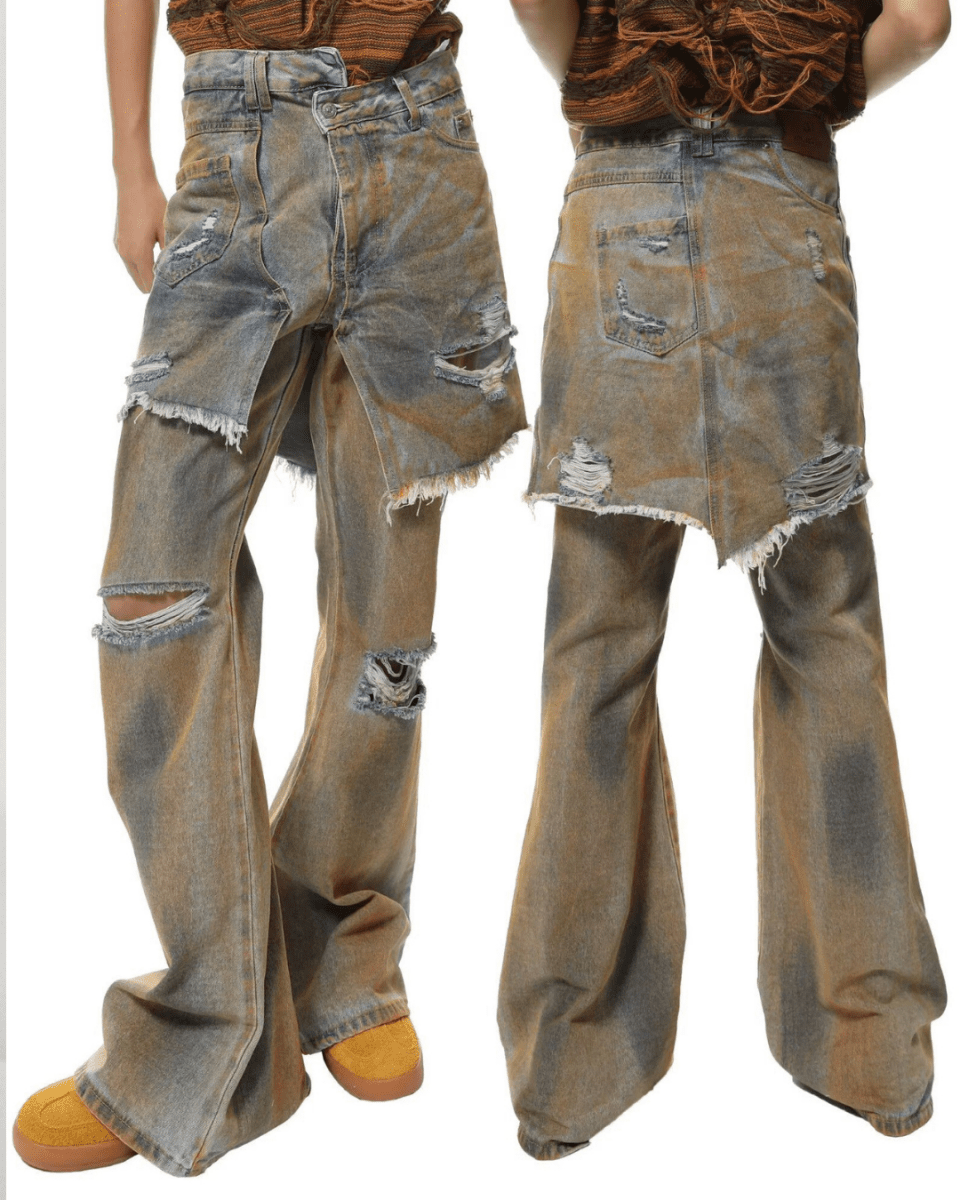 DEBRIS LAYERED JEANS na2307 