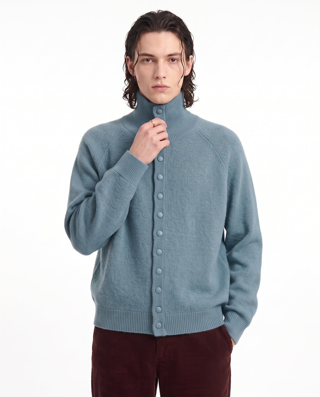 High Neck Cardigan na2987