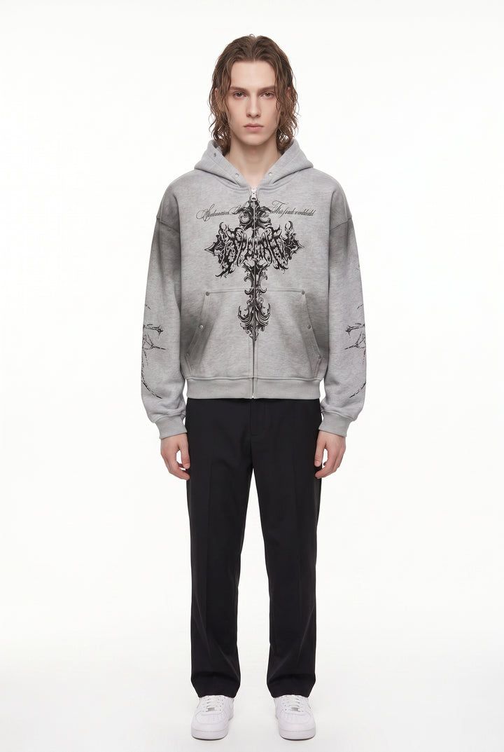 Graphic Zip Hoodie na2879