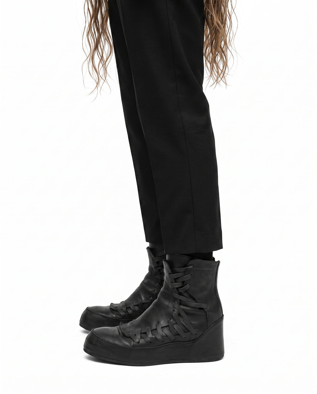 Leather Lace-up Boots na2964