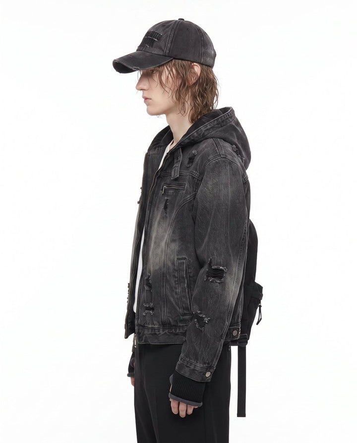 Hooded Denim Jacket na3035